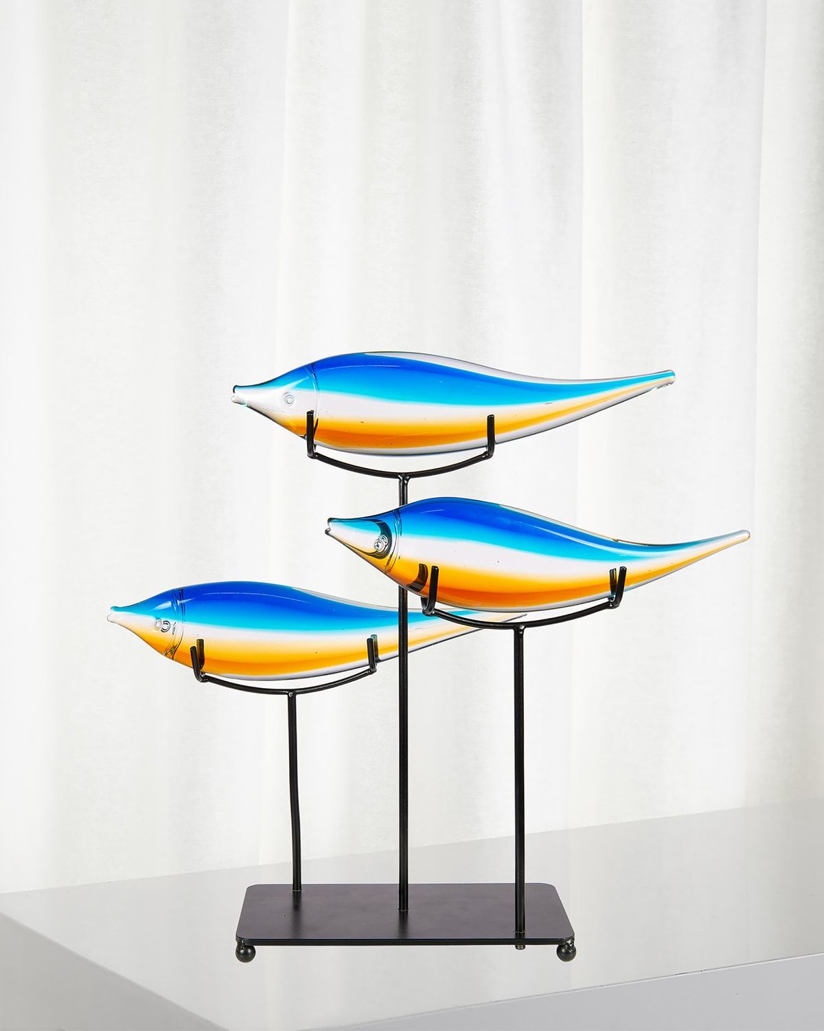 3 Fish Mini Art Glass Sculpture