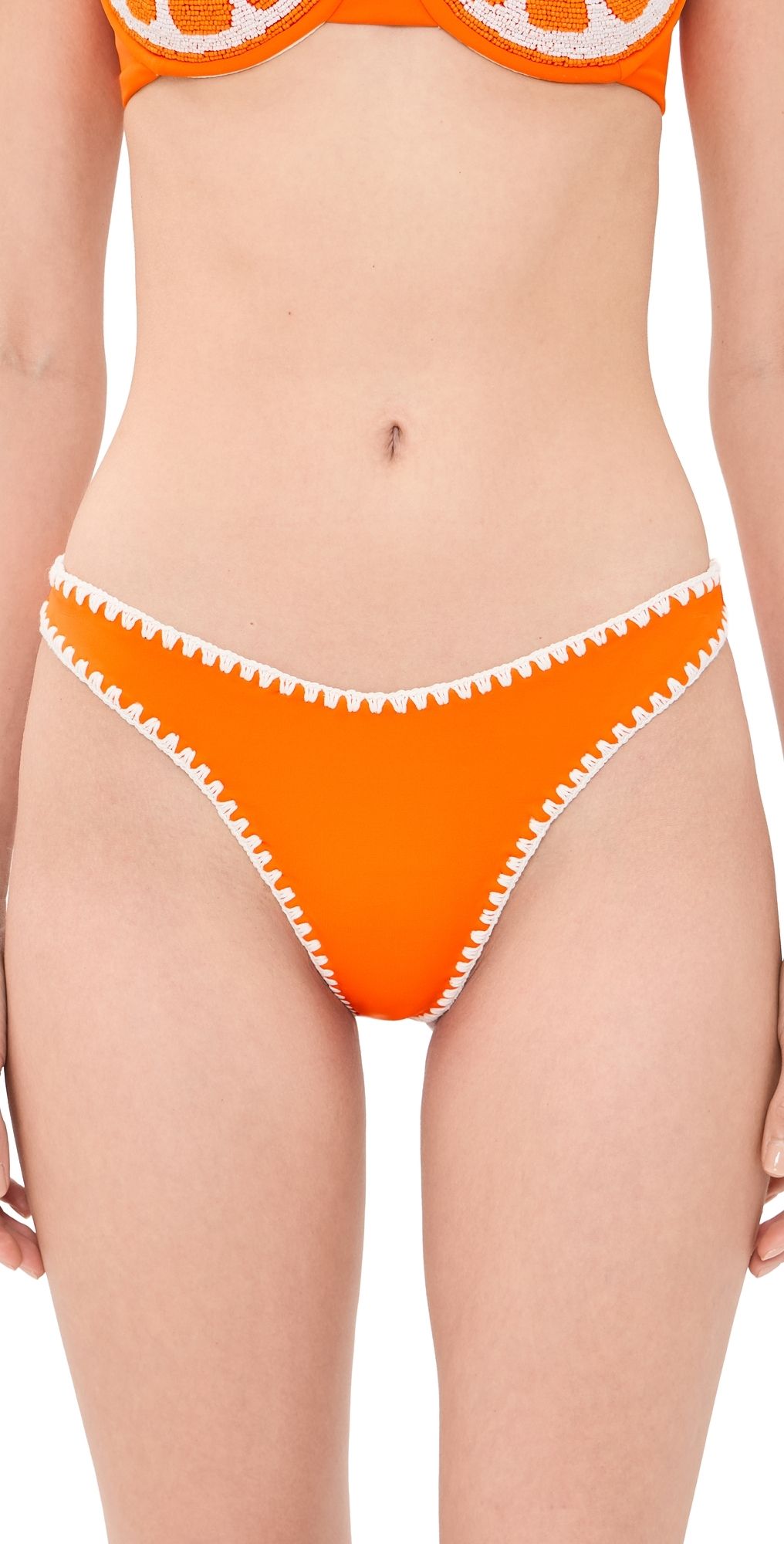 Leslie Amon Orange Slice Bikini Bottoms Orange XS