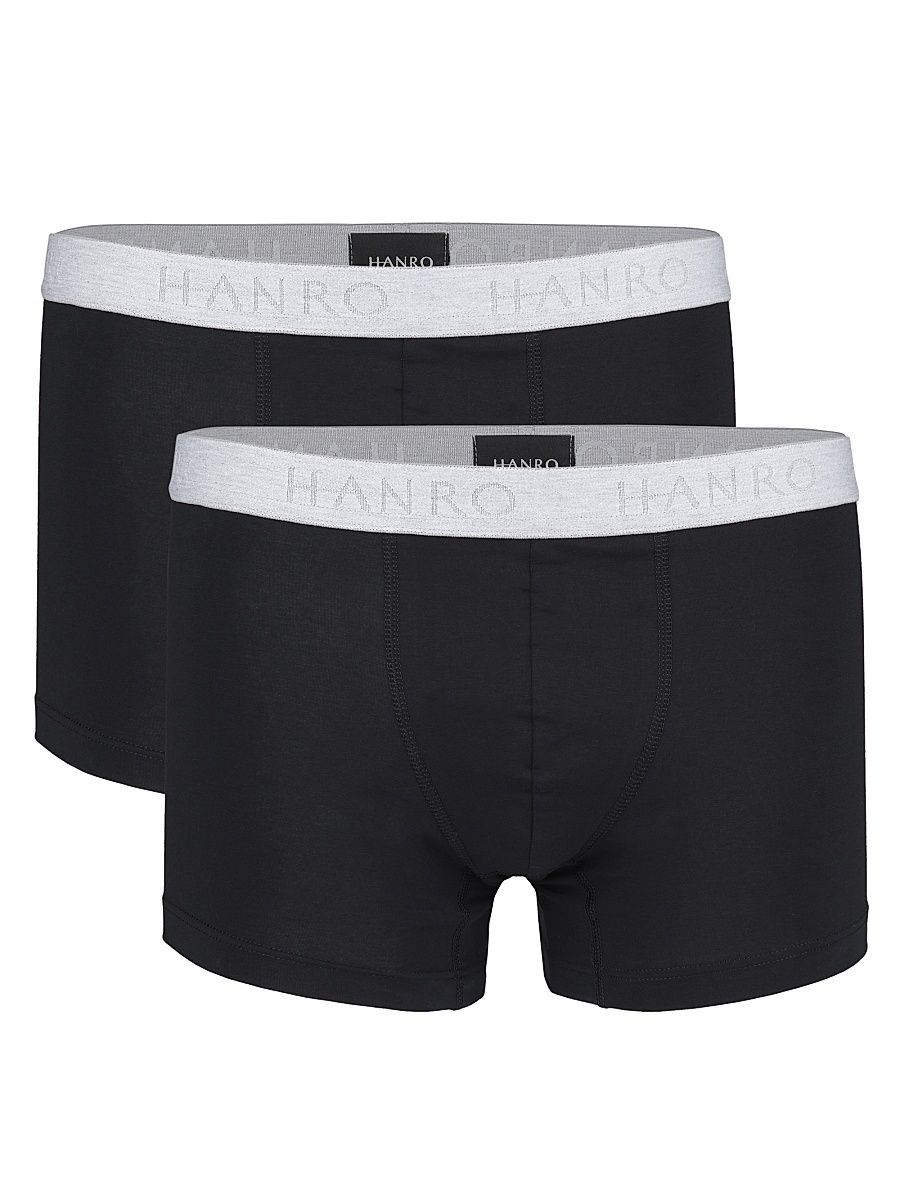 Cotton Essentials 2-Pack Boxer Briefs - Black - Size XL