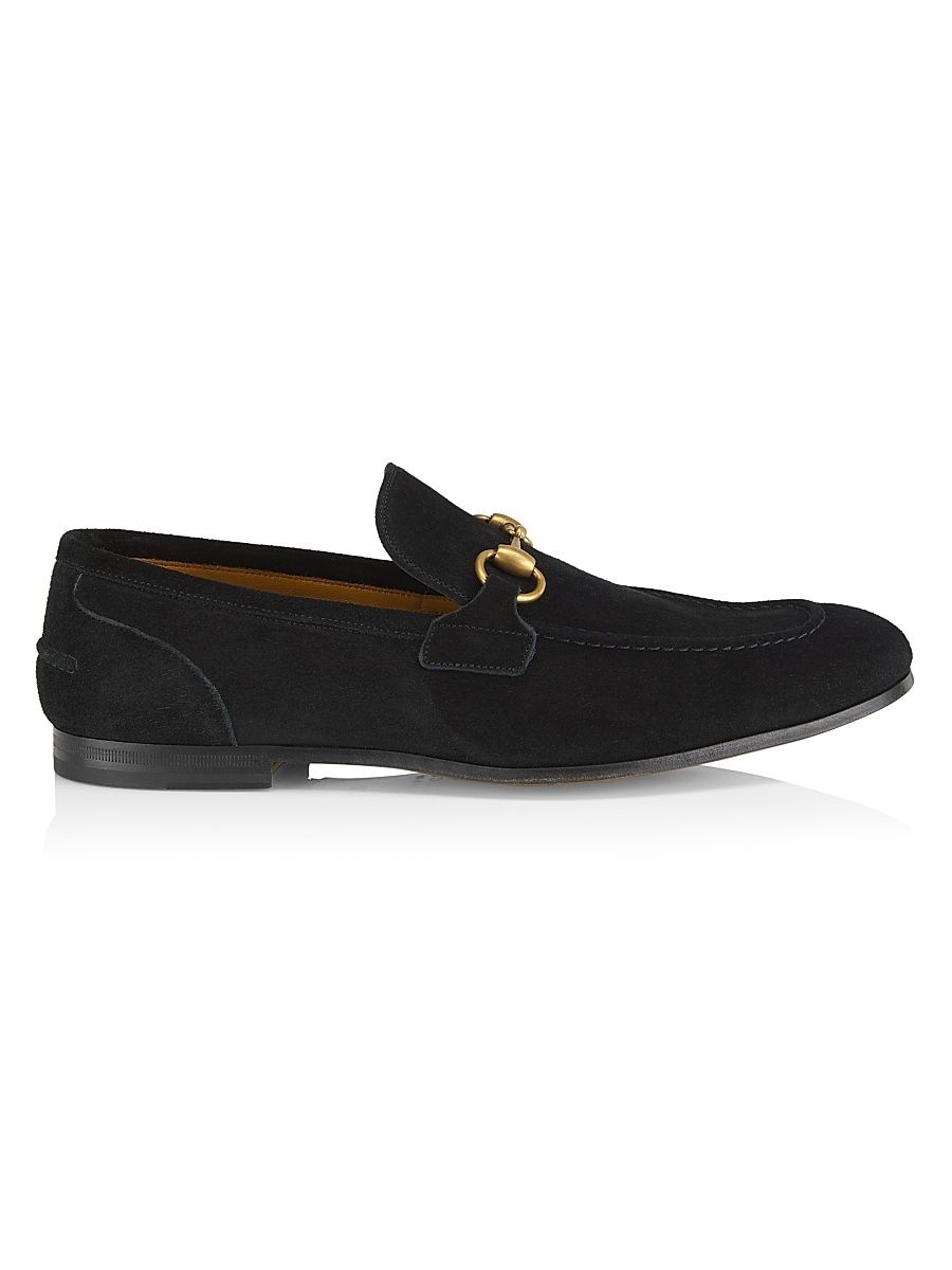 Men's Suede Horsebit Loafers - Black - Size 14