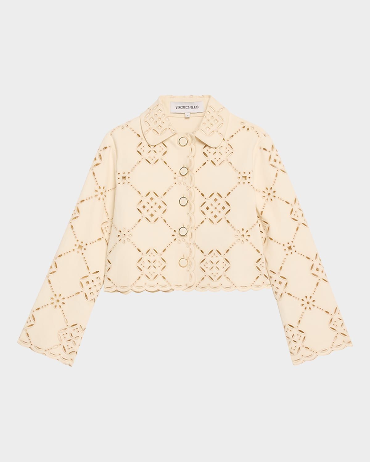 Adelaide Scalloped Eyelet-Embroidered Jacket