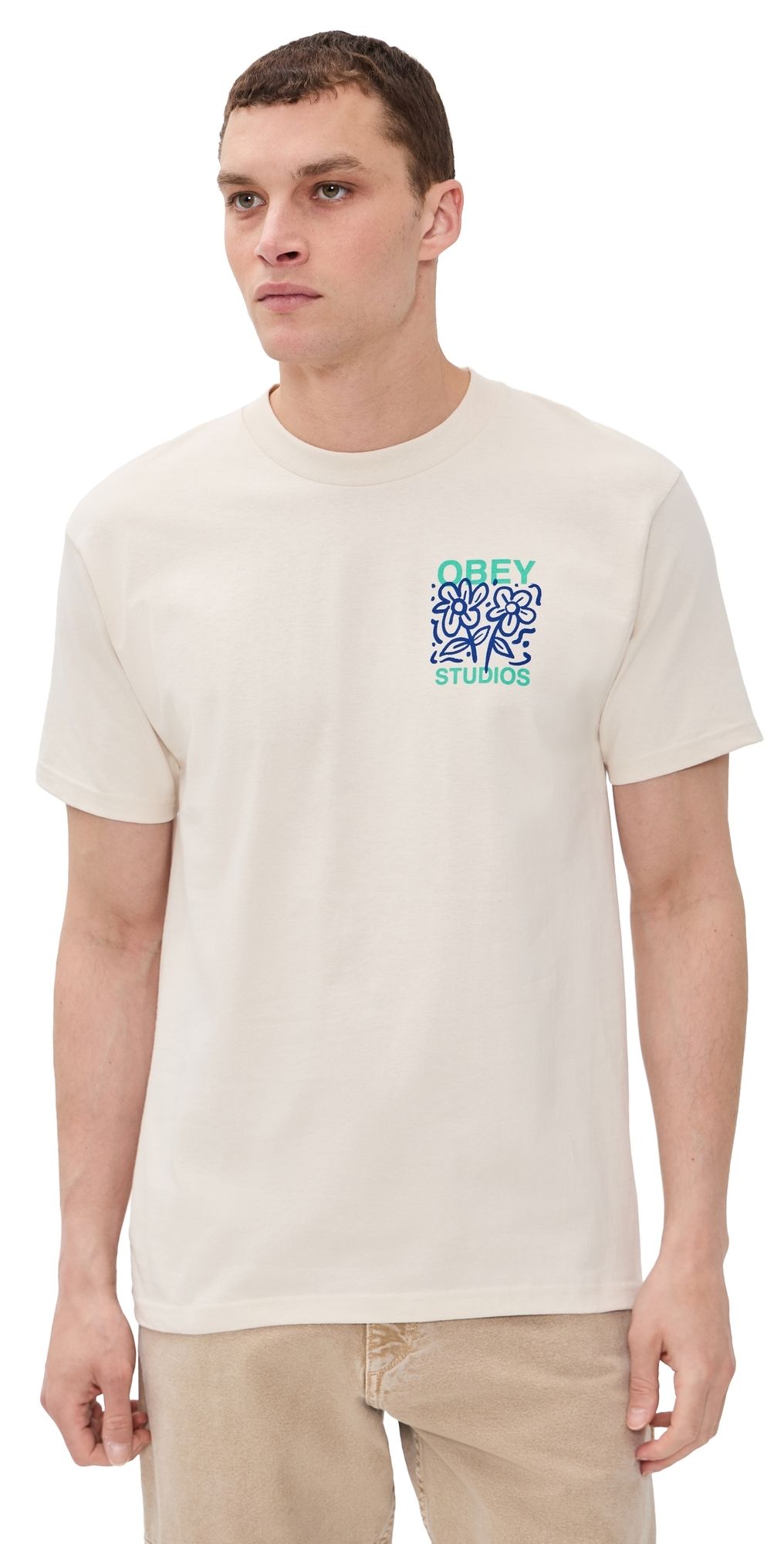 Obey Obey Grown with Love Tee Cream L