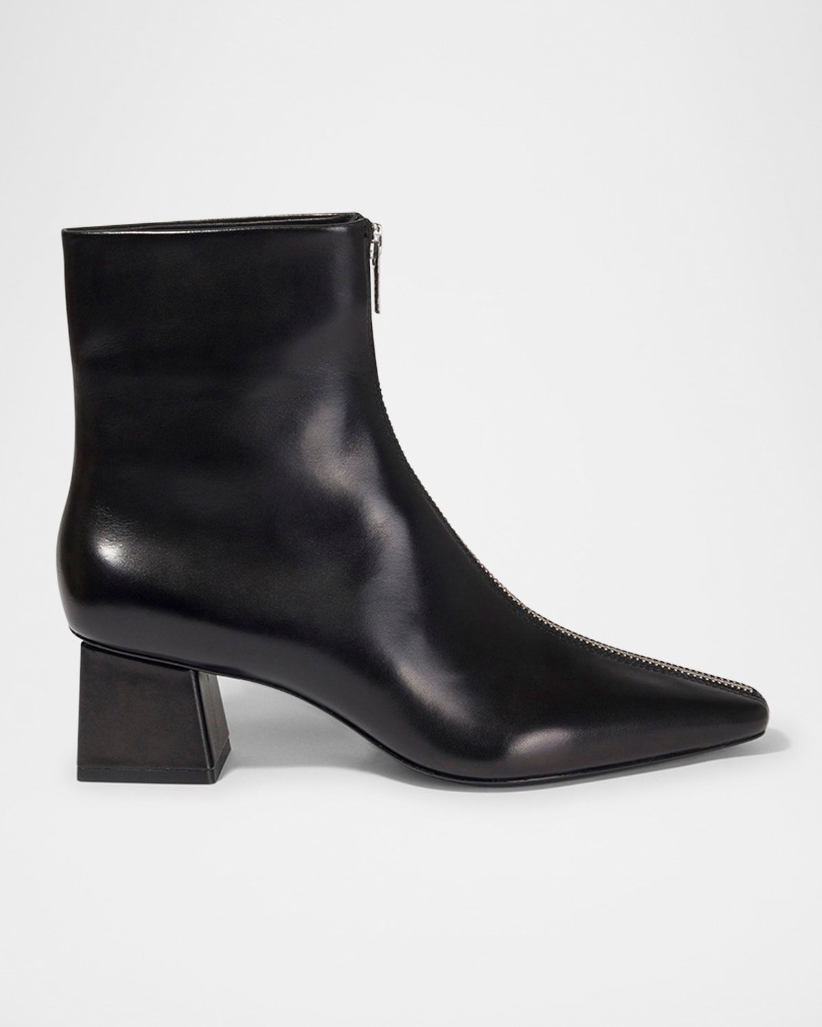 Ryder Leather Zip Ankle Booties