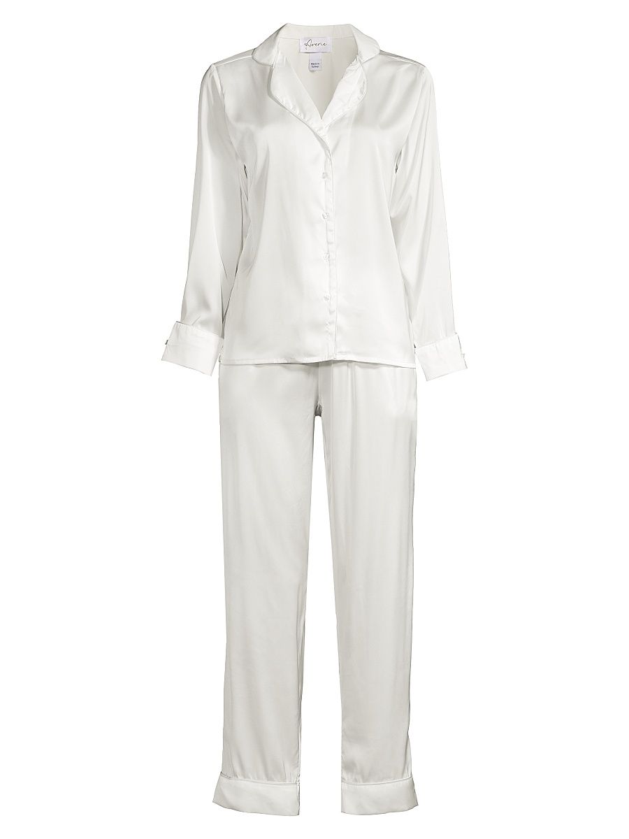 Women's Two-Piece Bianca Pajama Set - White - Size XL