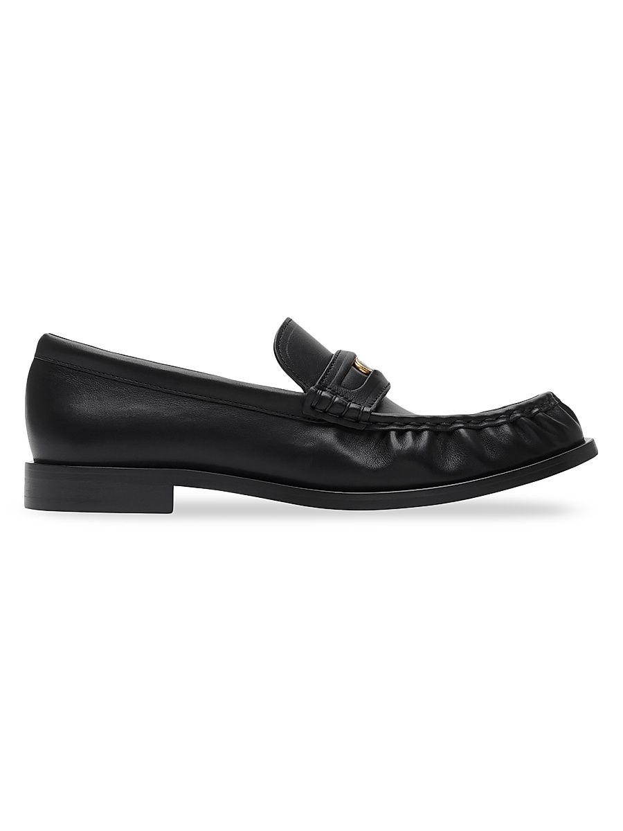 Women's Cadet EKD Leather Penny Loafers - Black - Size 11