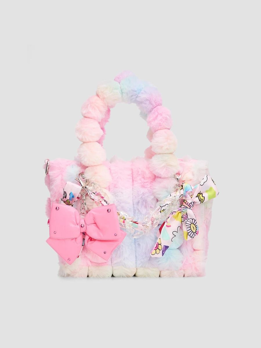 Bari Lynn Girl's Girl's Tie Dye Faux-Fur Tote Bag - Dye