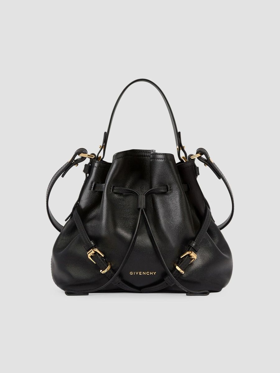Givenchy Women's Mini Voyou Bucket bag in Shiny Leather - Black