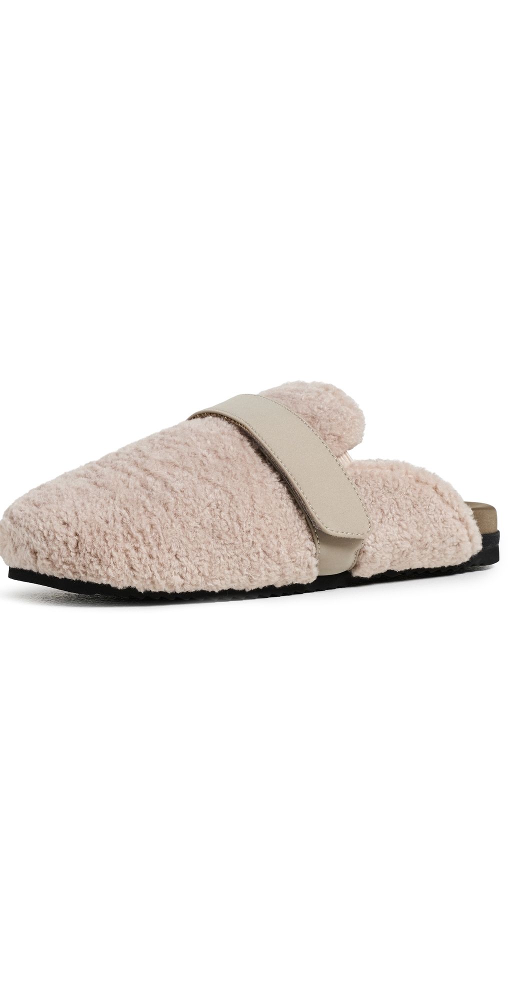 ROAM Slim Fuzzy Loaf Mules Cement 8