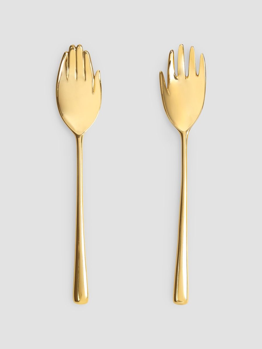Jonathan Adler Eve 2-Piece Serving Set - Brass