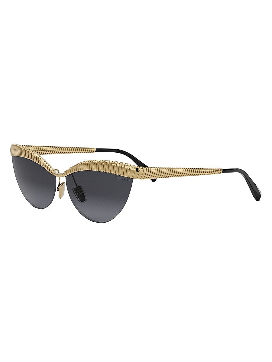Women's Tubogas 61MM Oval Sunglasses - Black Gold Black
