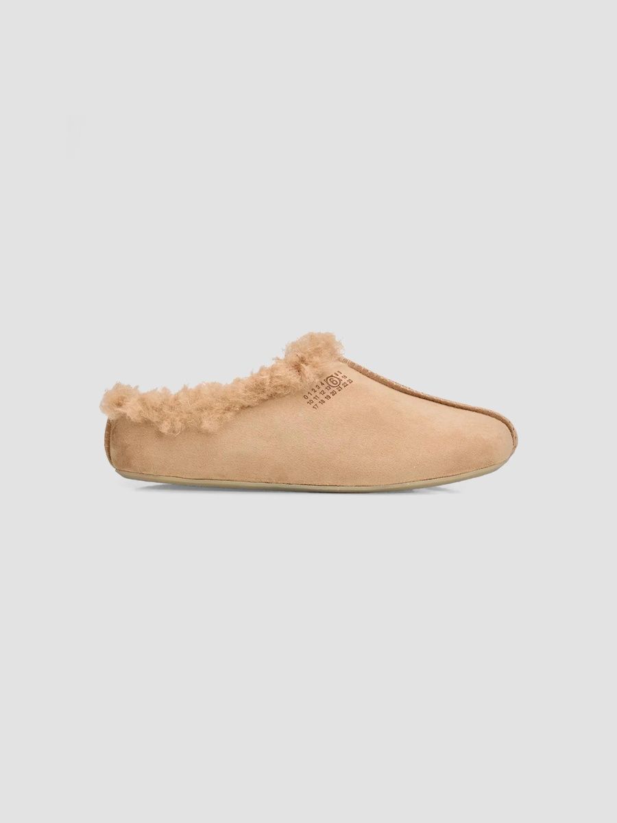 MM6 Maison Margiela Women's Faux-Suede Slippers - Indian Tan - Size 11