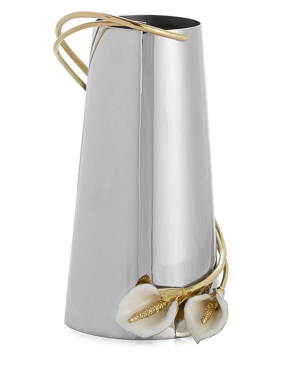 Calla Lilly Medium Vase - Silver
