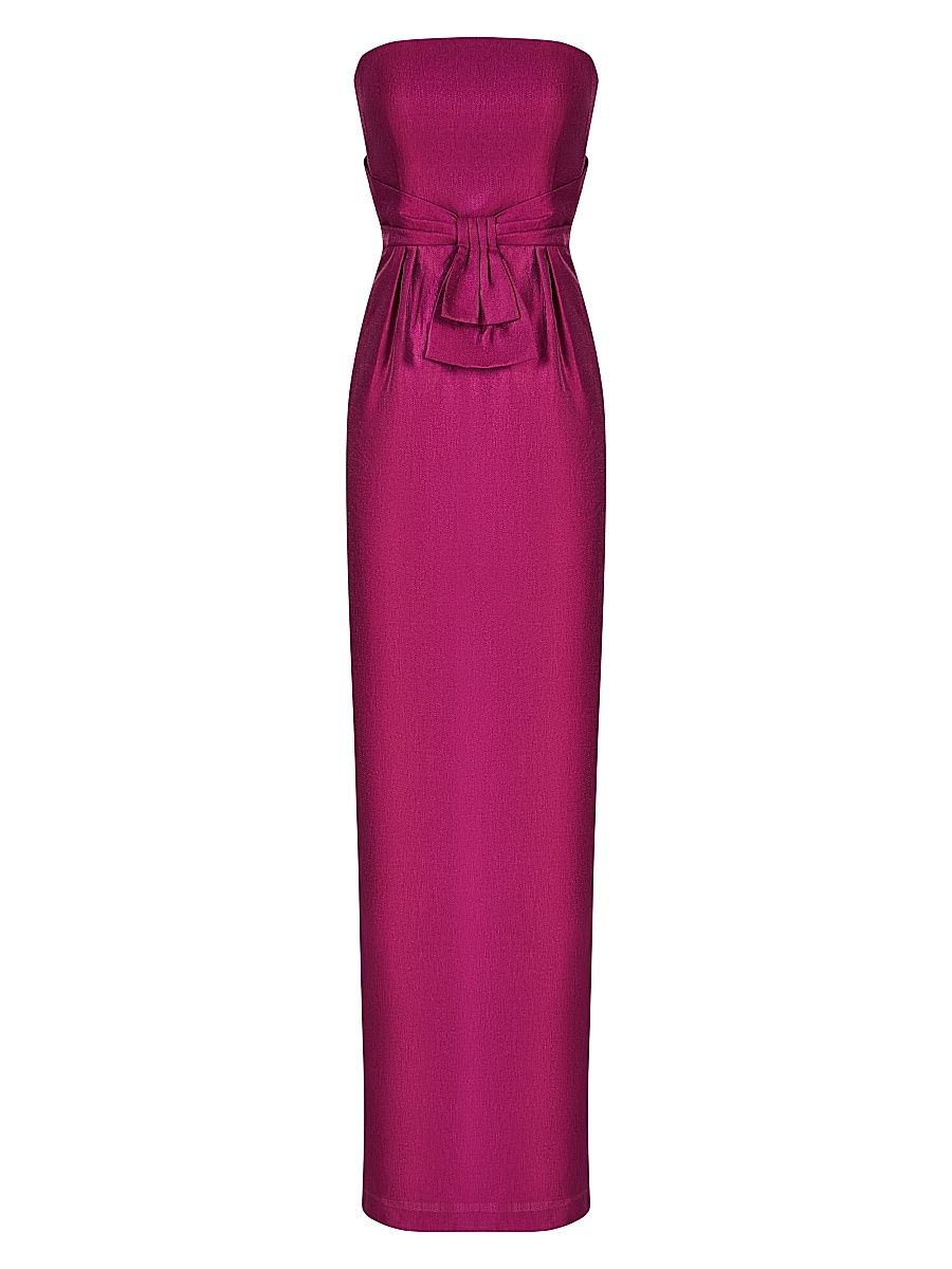 Women's Caroline Metallic Column Gown - Boysenberry - Size 14