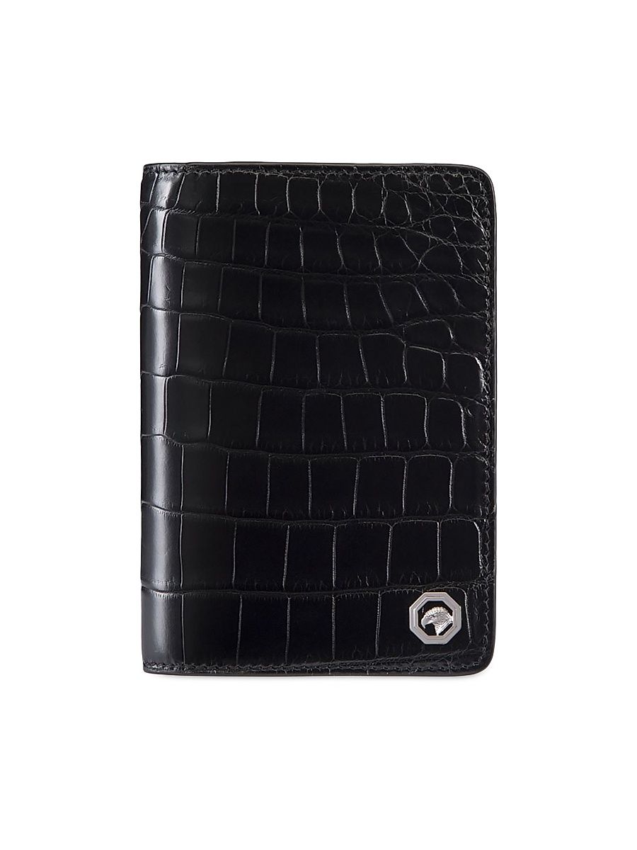 Men's Leather Passport Holder - Black