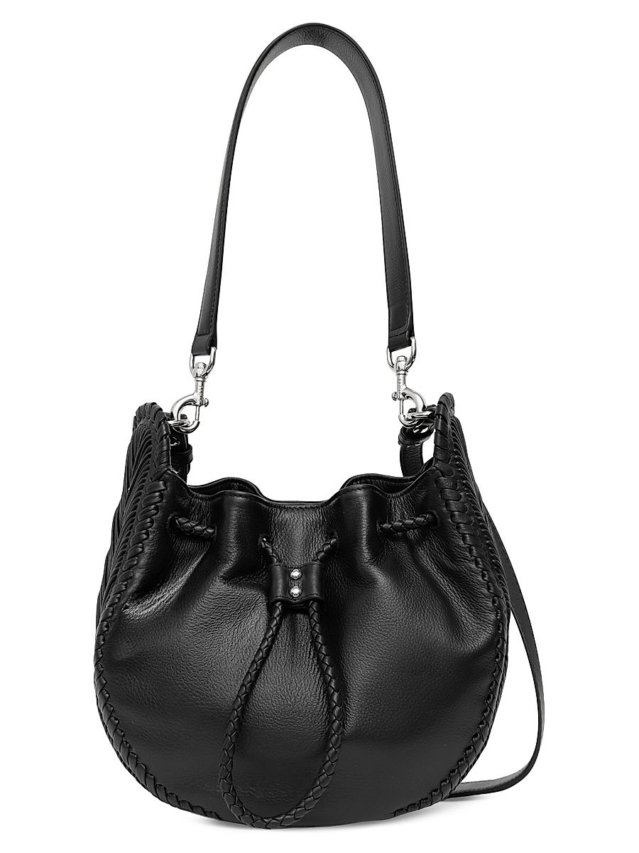 Women's All for Love Drawstring Bucket Bag - Black
