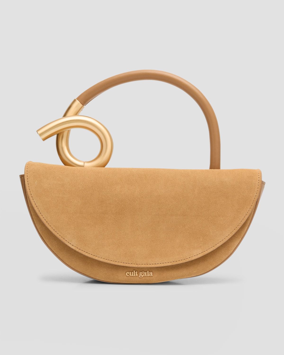 Azariah Coil Leather Top-Handle Bag