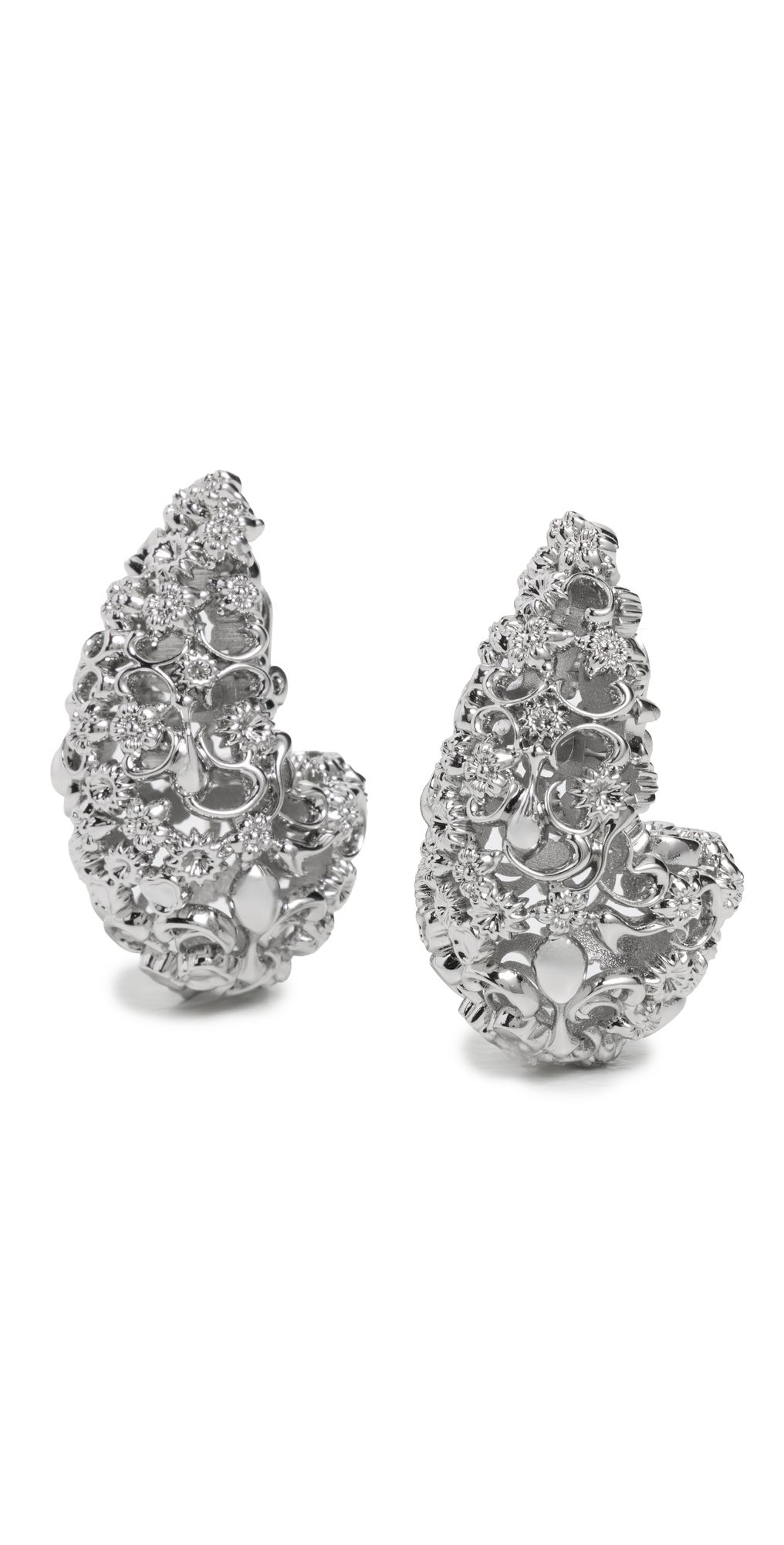 Tory Burch Filigree Wave Earrings Tory Silver One Size