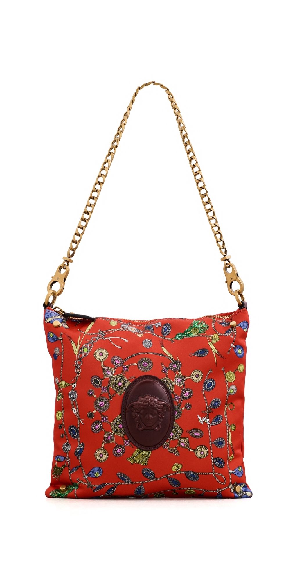 Versace Small Shoulder Bag Vintage Red/Azur/Rosewood Gold One Size