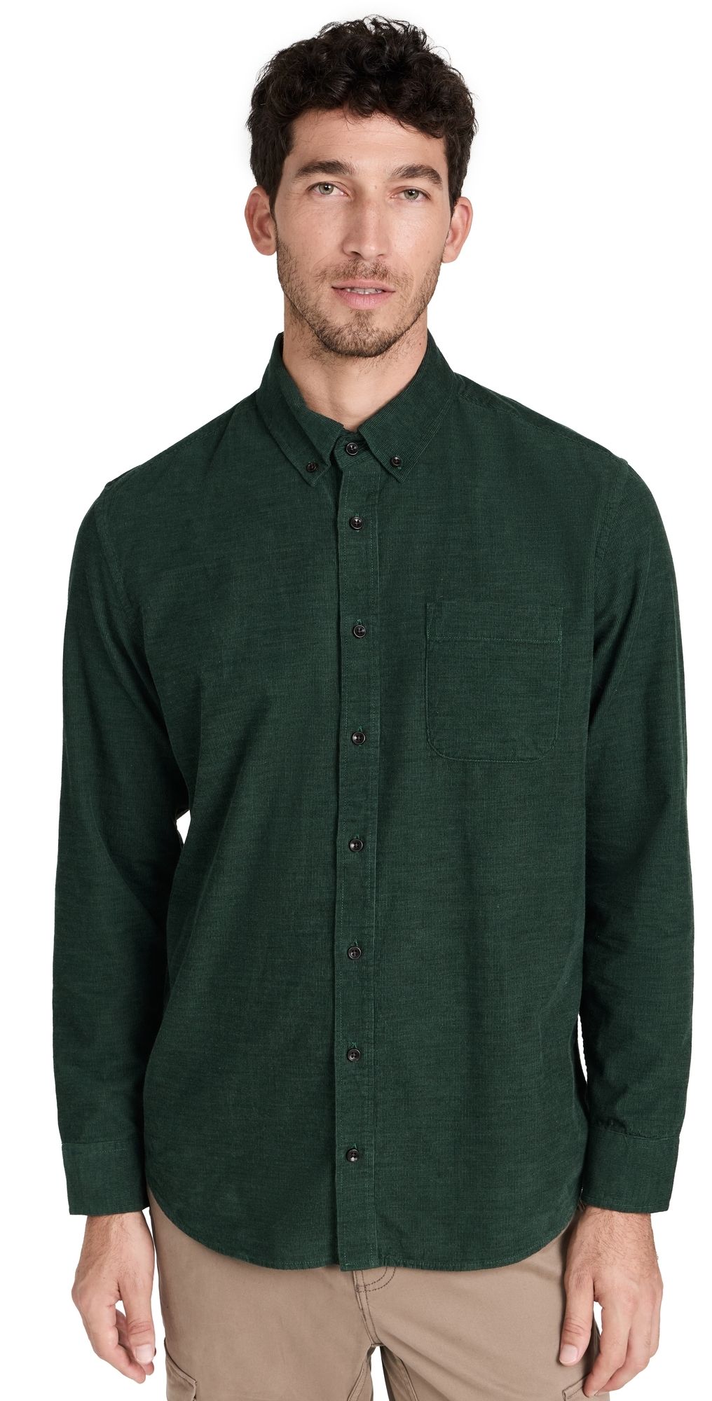 Taylor Stitch Corduroy Jack Shirt Pine Heathered 38