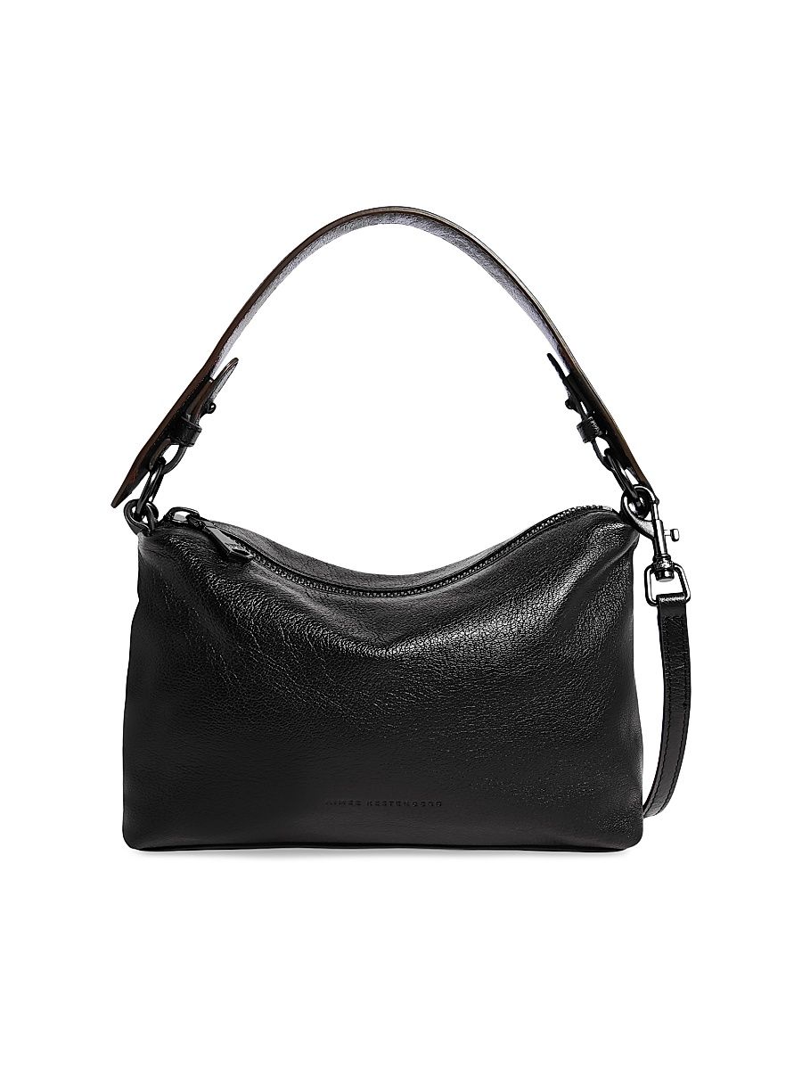 Women's Ava Leather Convertible Shoulder Bag - Black