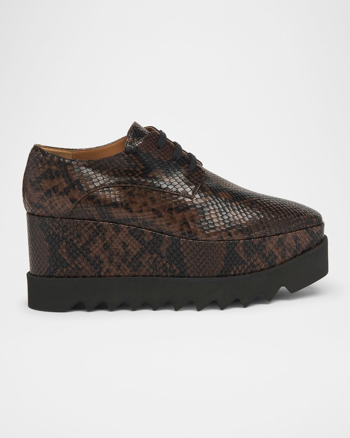 Elyse Snake Platform Loafers