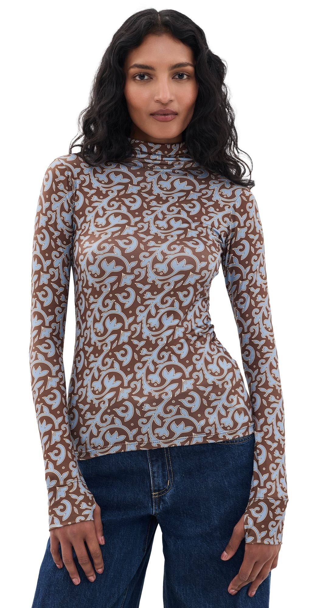 Carolina K Viento Turtleneck Autumn Vine Blue XS