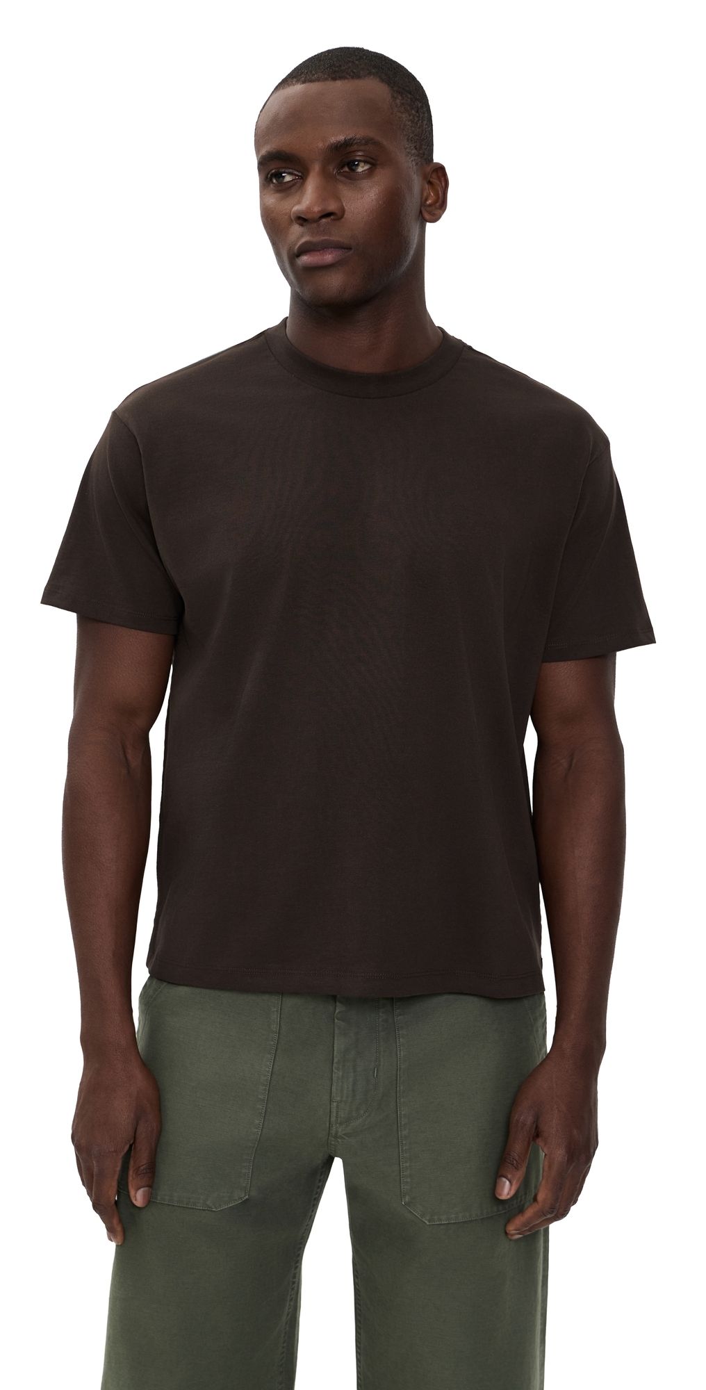 rag & bone Jacob Cropped Tee Rbrown L