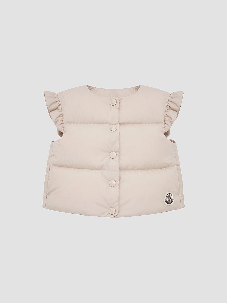 Baby Girl's & Little Girl's Olivia Down-Filled Gilet Vest - Light Beige - Size 9 Months