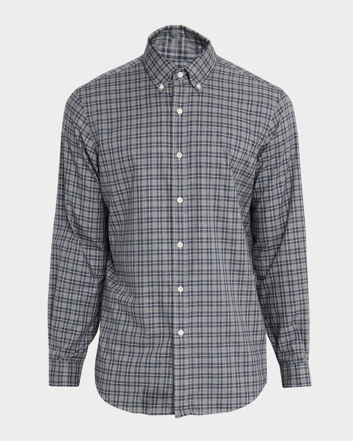 Men & apos;s Classic Fit Plaid Twill Button-Down Shirt