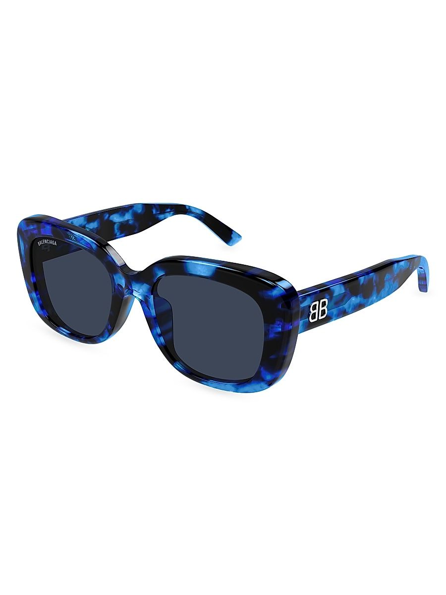 Women's Monaco 54MM Rectangular Sunglasses - Blue