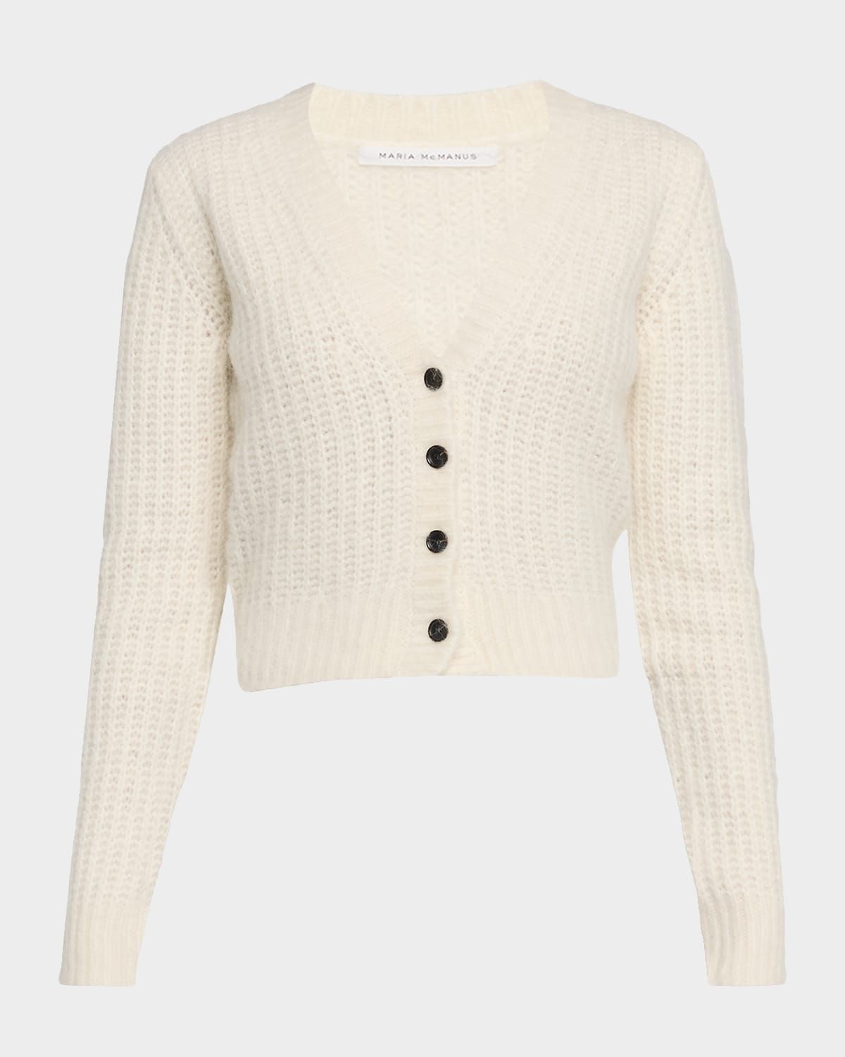 Cropped Wool-Blend Cardigan