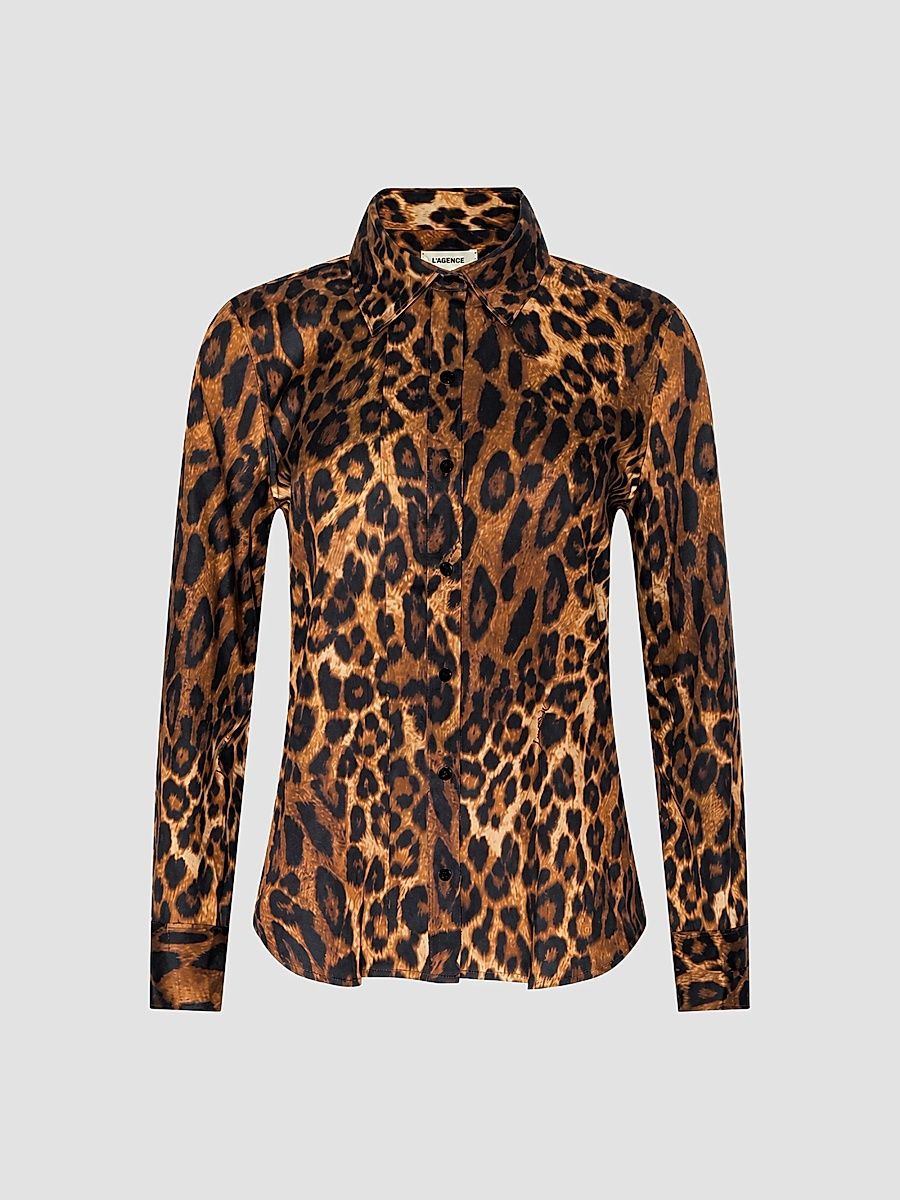 Women's Ellery Printed Blouse - Tan Multi Javan - Size XL