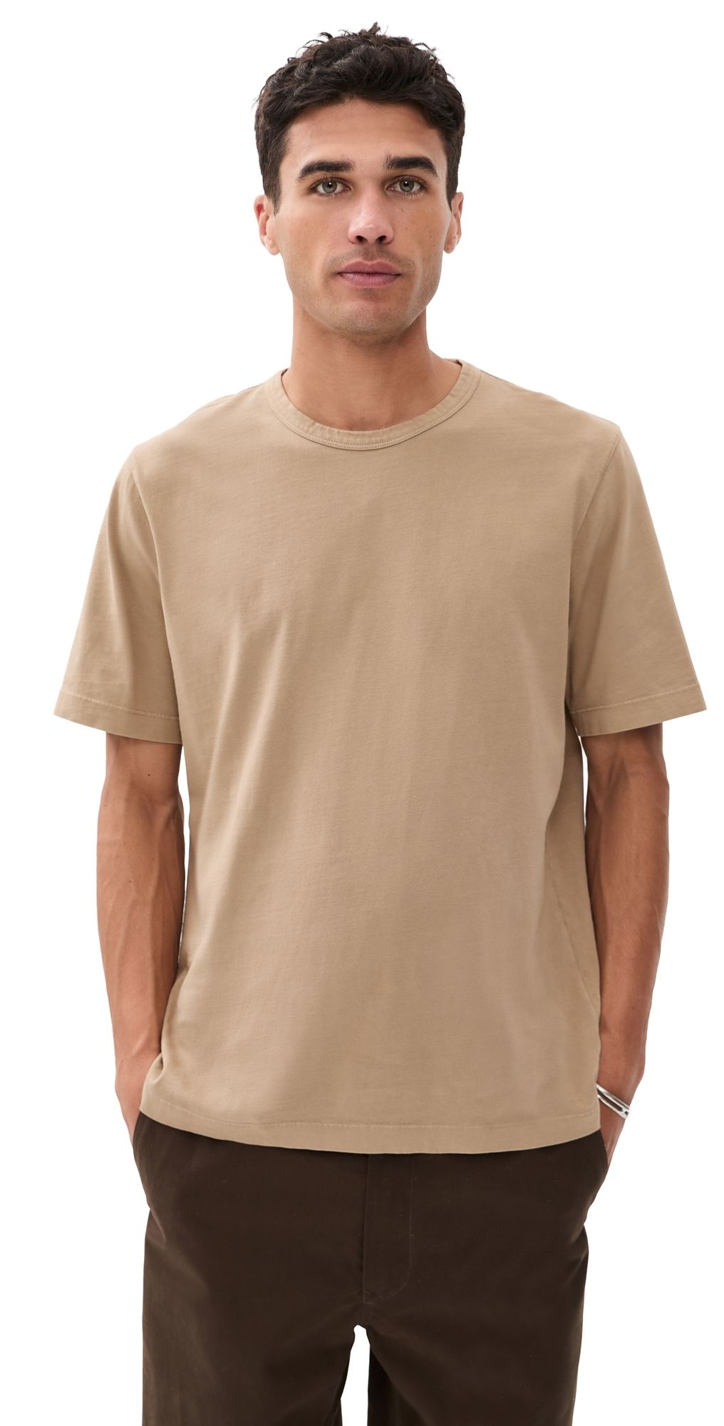 Theory Crew Neck Tee Tinted Brown M