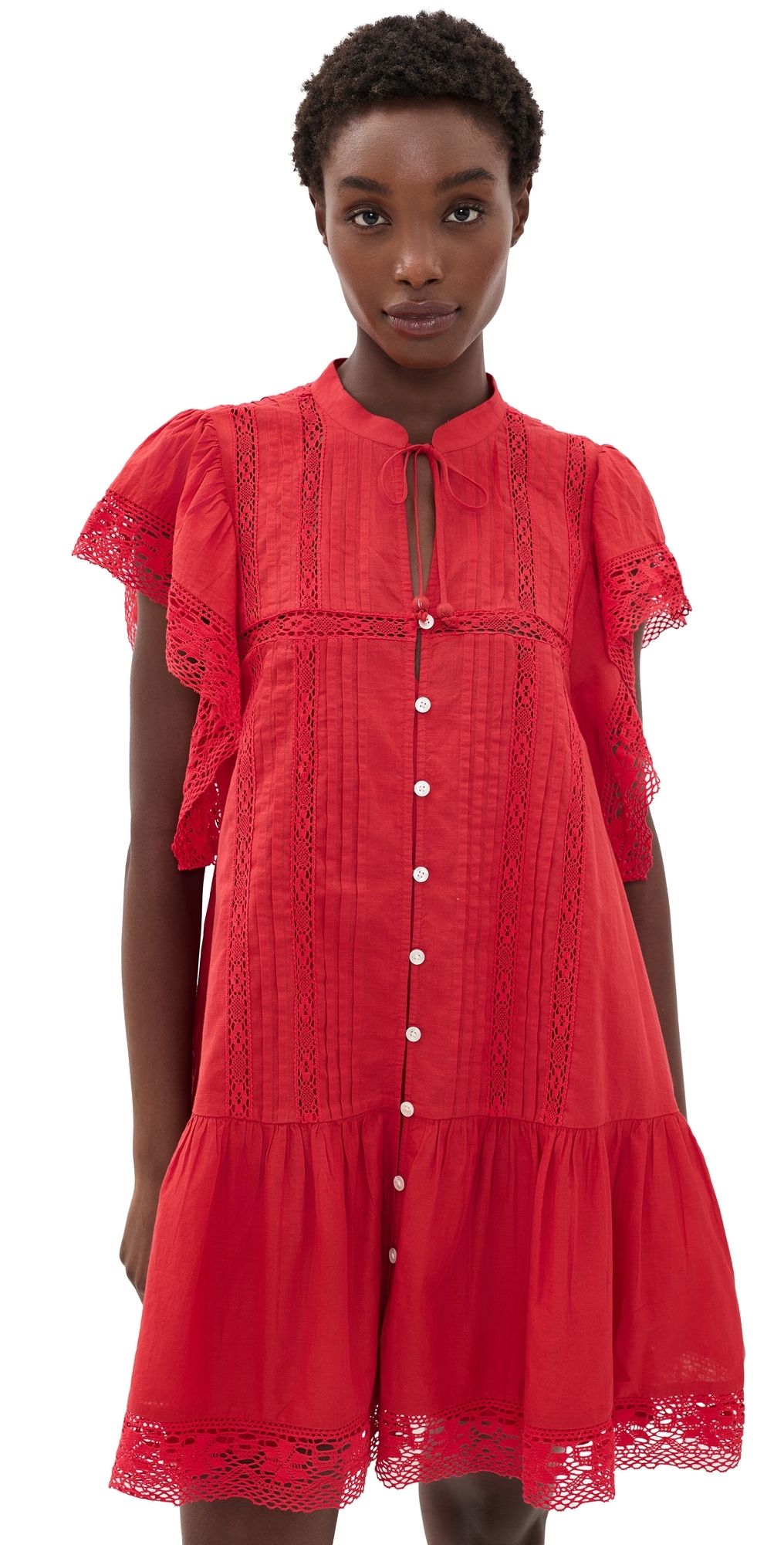 Sea Pippa Solid Mini Dress Red XL