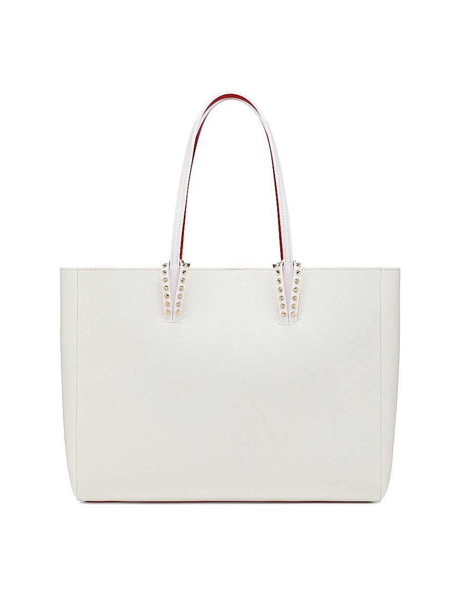Women's Cabata Large Leather Tote Bag - Bianco