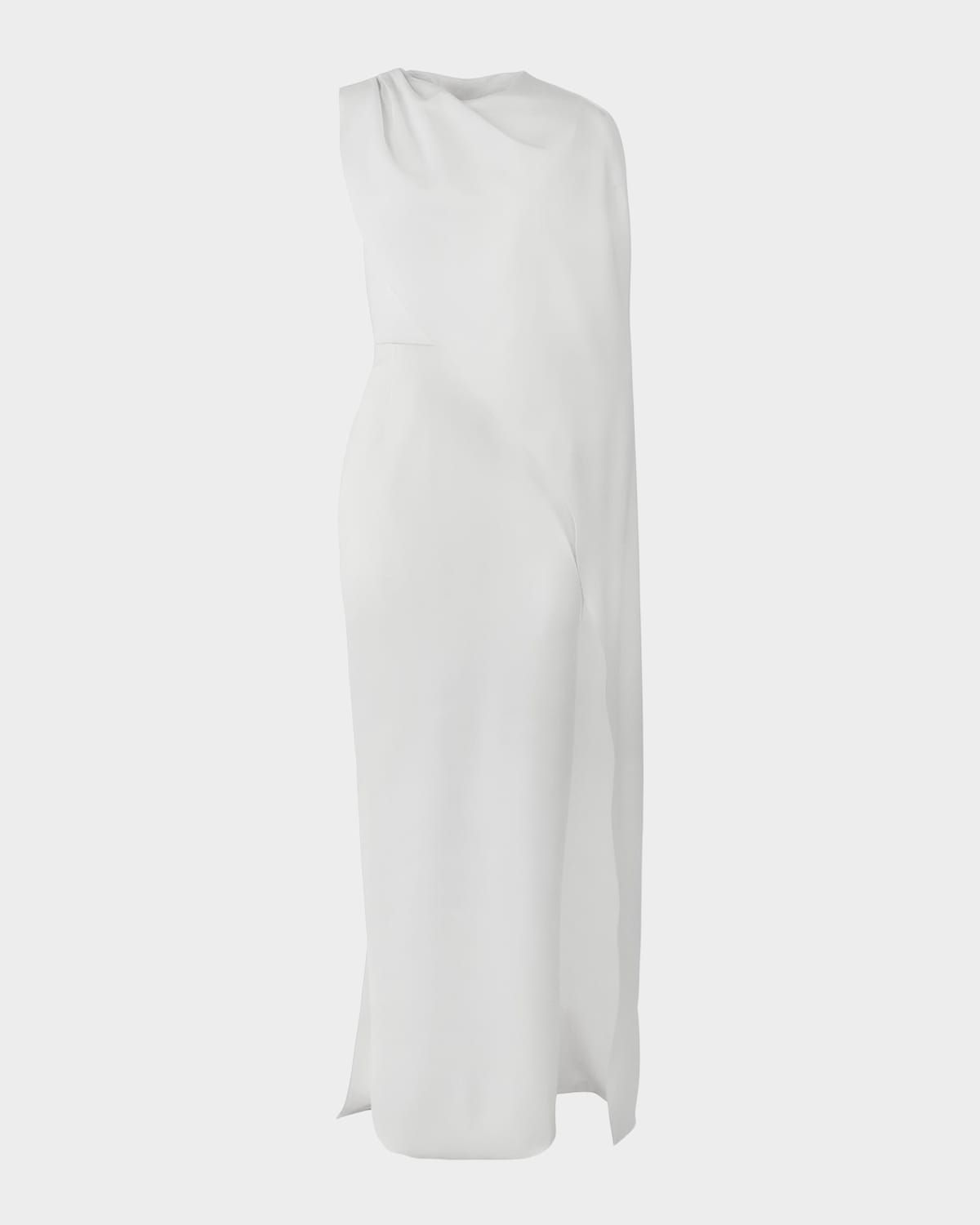Draped Cape Column Gown