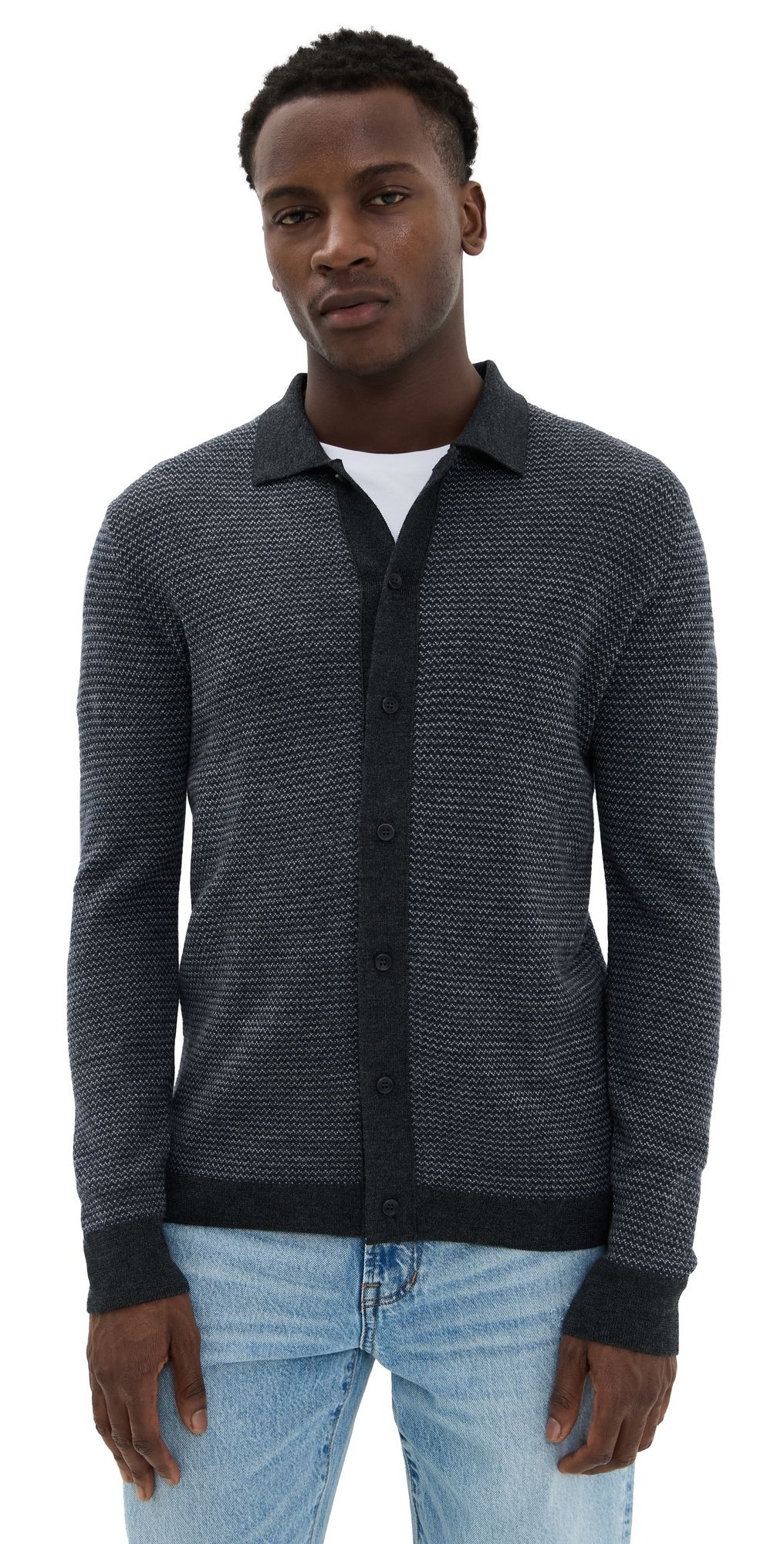 Taylor Stitch The Nichols Birdseye Polo Navy Birdseye 40