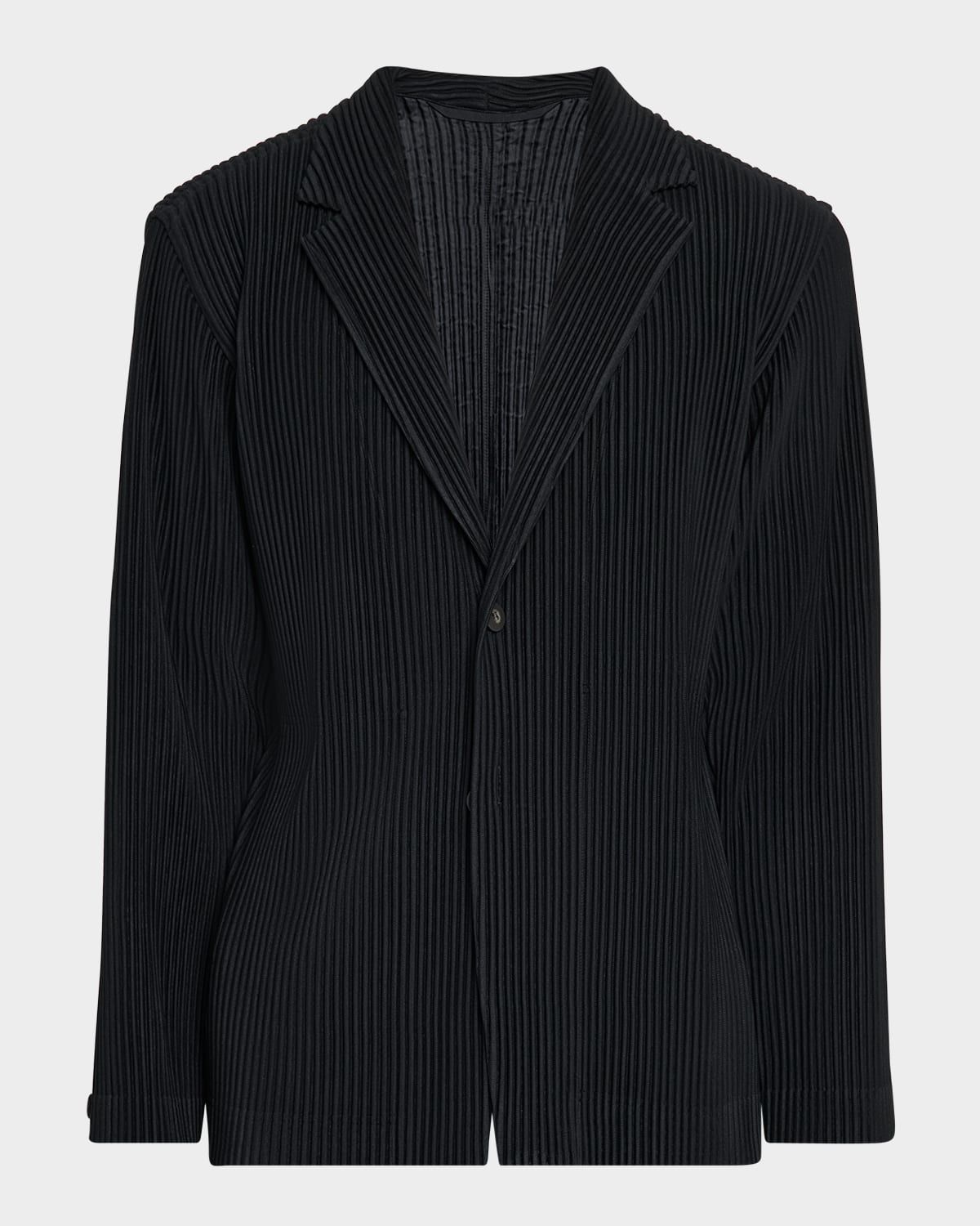 Men & apos;s Pleated Single-Breasted Sport Coat