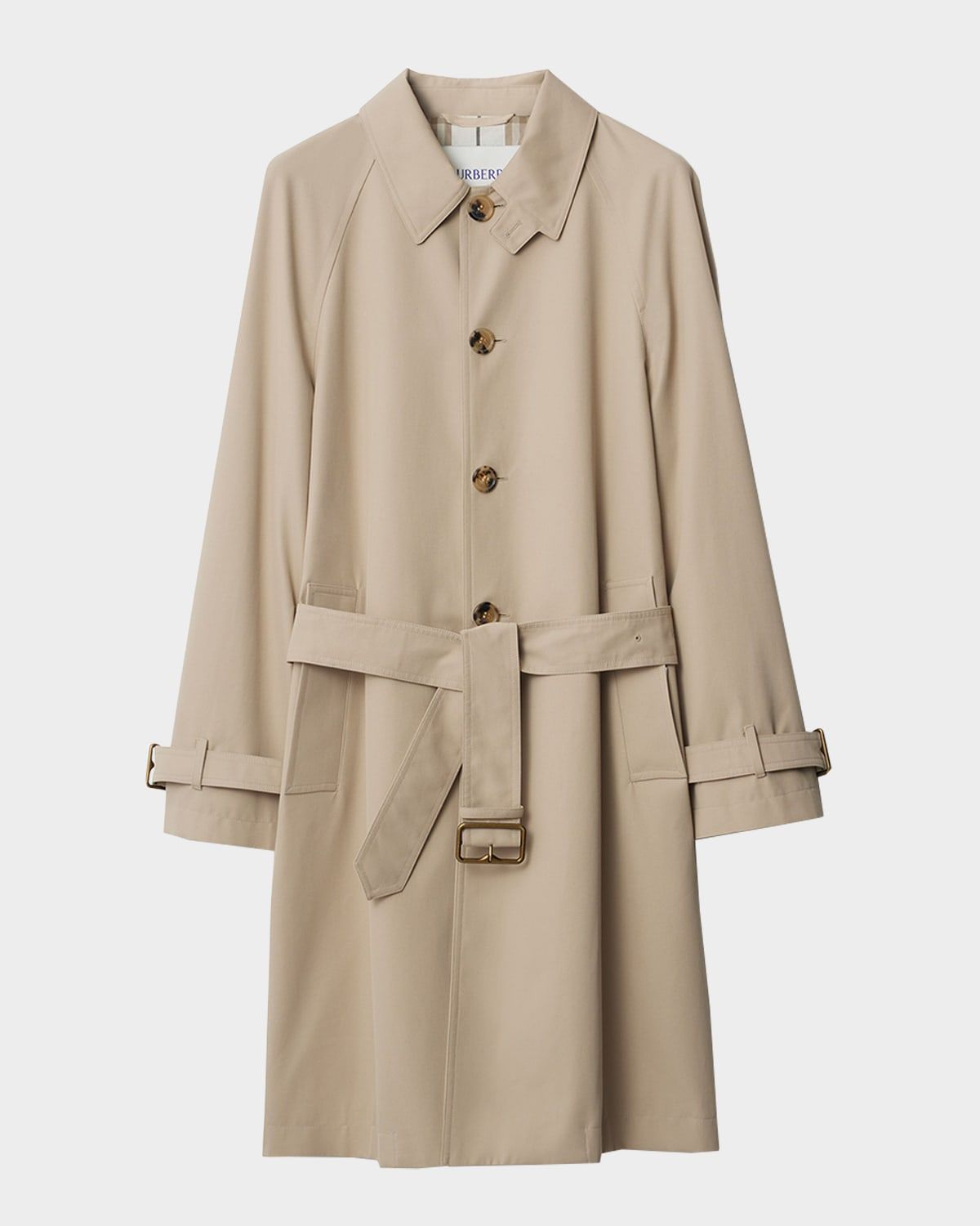 Men & apos;s Long Gabardine Car Coat