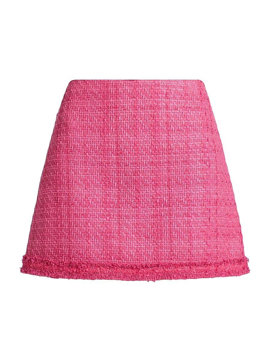 Women's Riley Tweed Miniskirt - Wild Pink - Size 12
