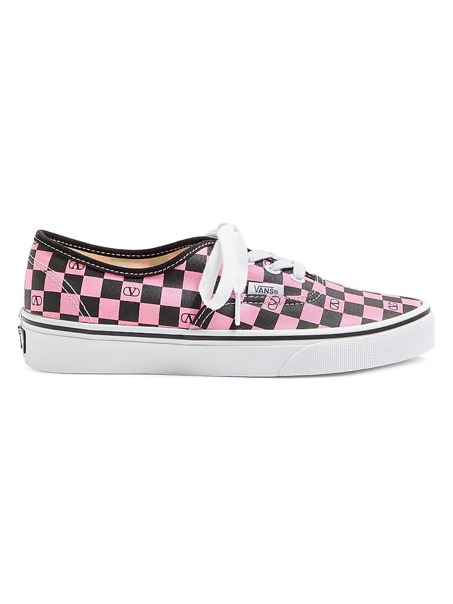 Valentino Garavani and Vans Women's Low-Top Sneakers - Pink Orchid Black - Size 9