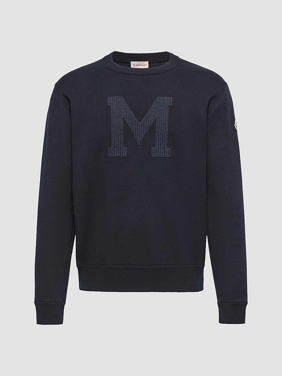 Men's Sweater in Cotton Blend - Navy Blue - Size XXXL