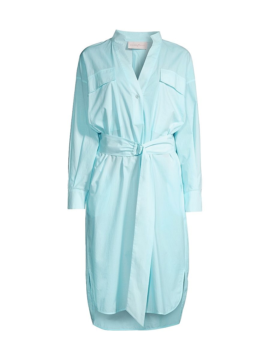 Women's Keepsake Cotton Shirtdress - Iced Aqua - Size 2