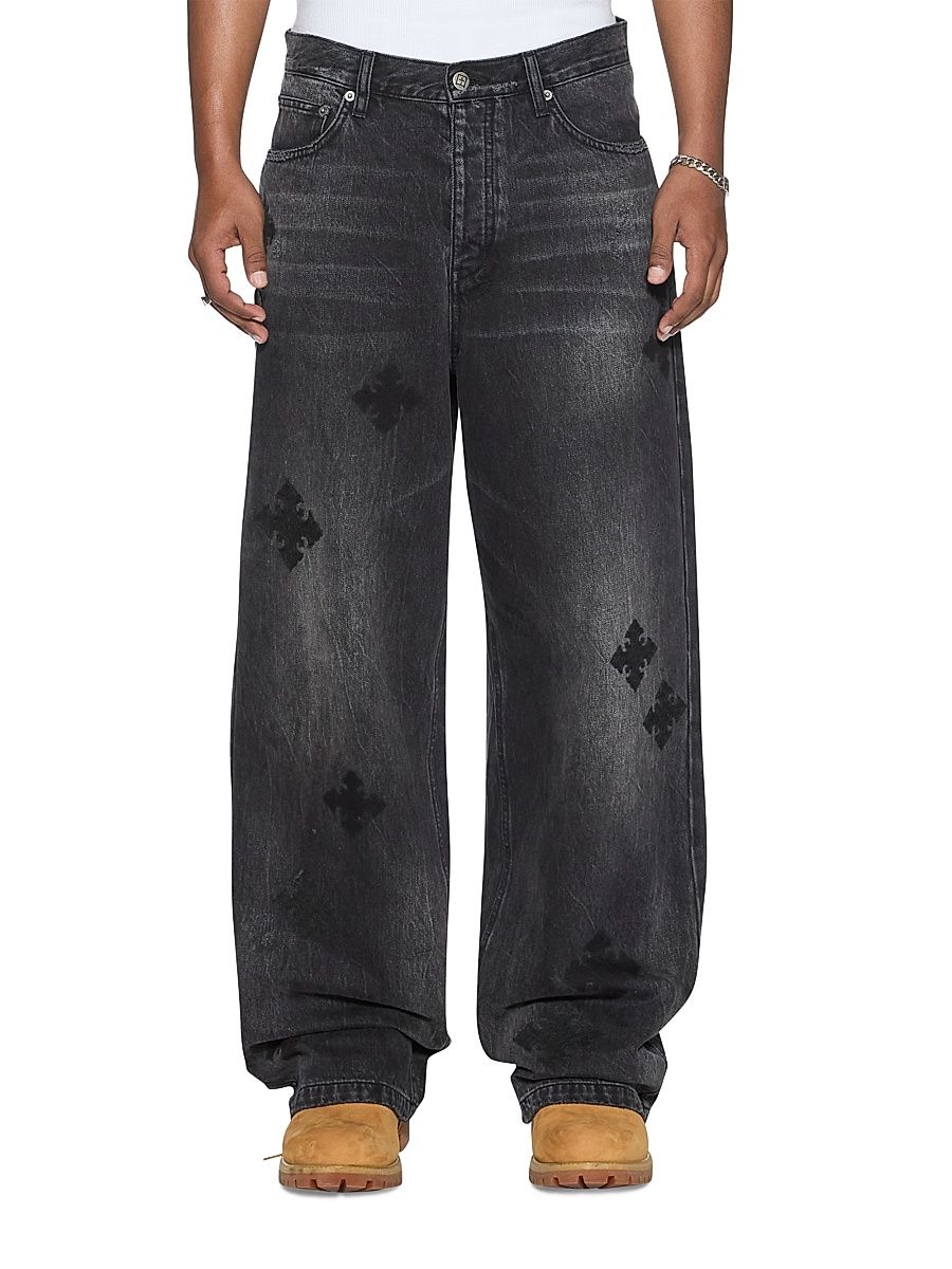 Men's Maxx Blakk Metal Kraftwerk Exaggerated Jeans - Black - Size 40