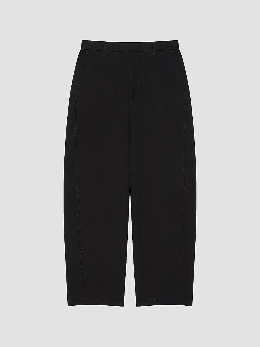 Givenchy Men's Couture Seam Pants in Flannel with Checked Reverse - Black - Size 40