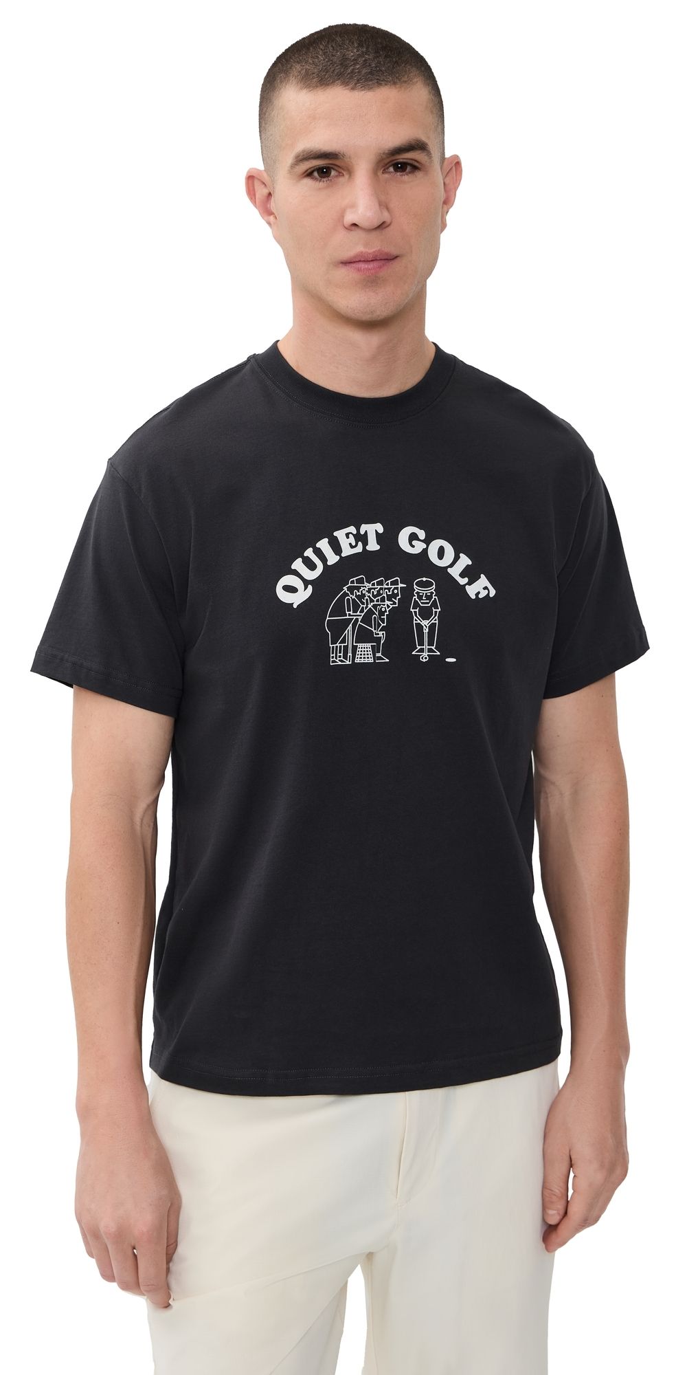 Quiet Golf Crew T-Shirt Black L
