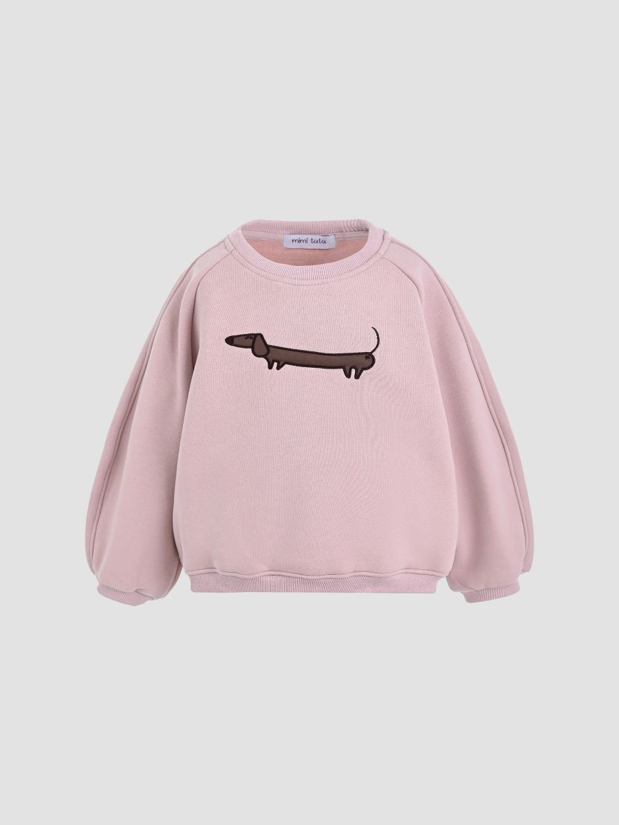 Mimi Tutu Girl's Little Girl's Dachshund Sweatshirt - Pink - Size 6