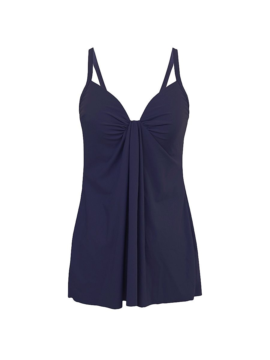 Miraclesuit Swim Women's Rock Solid Marina Tankini Top - Midnight Blue - Size 16