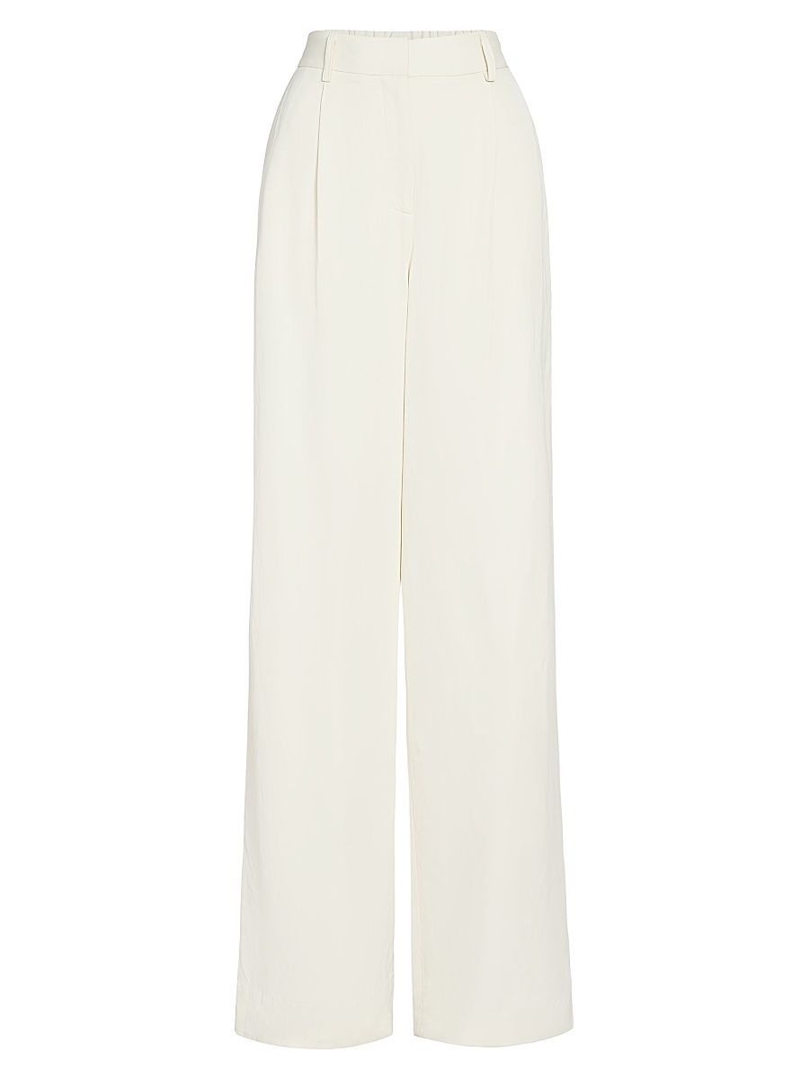 Women's Hudson St. Linen-Blend Pants - Flan - Size 10