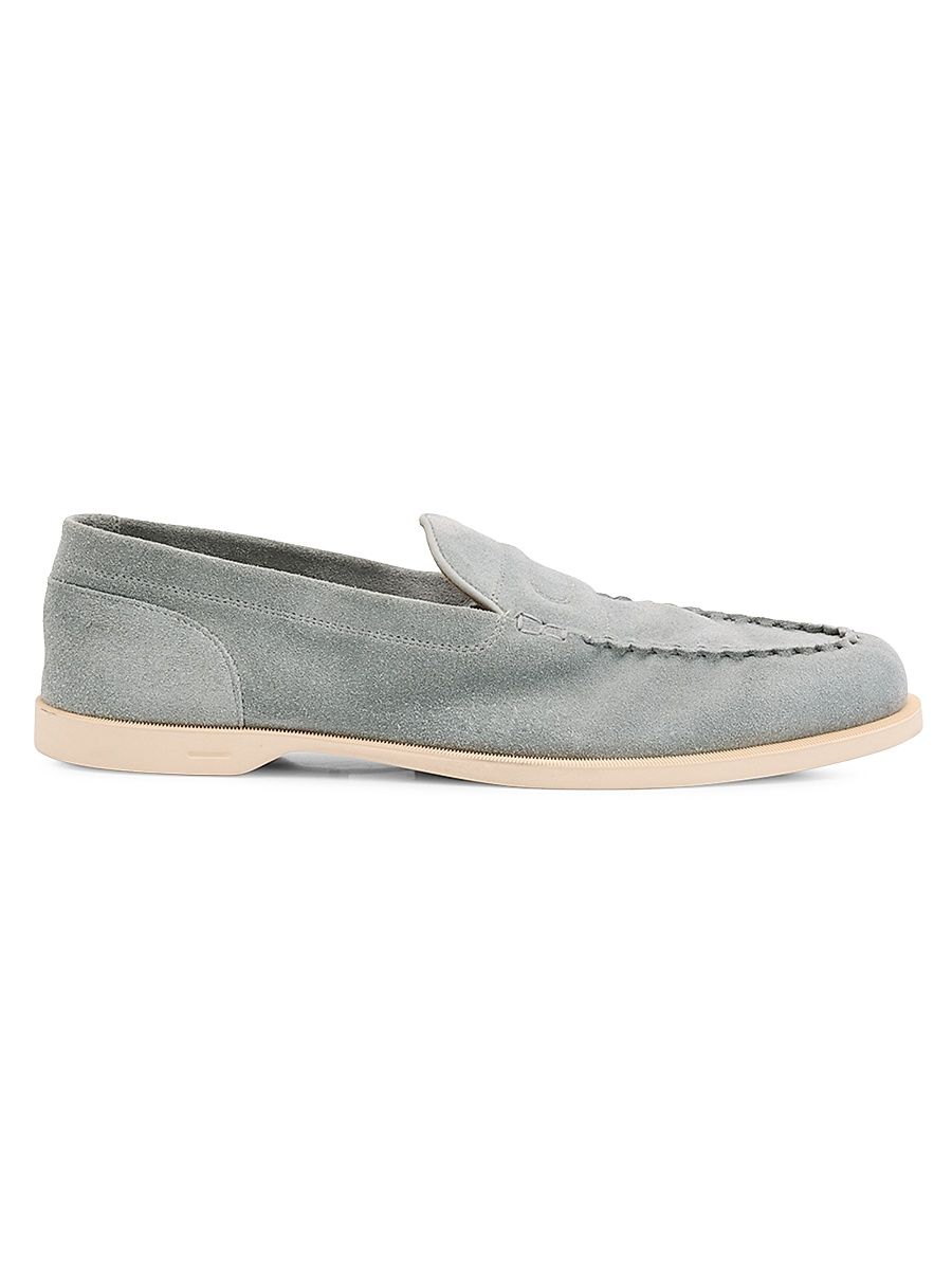 Men's Pace Suede Loafers - Light Blue - Size 10